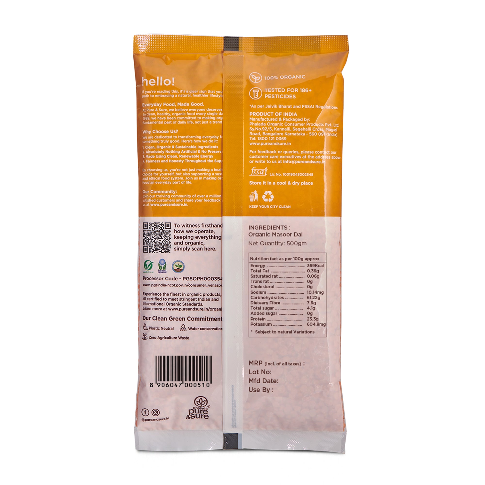 Masoor dal Back