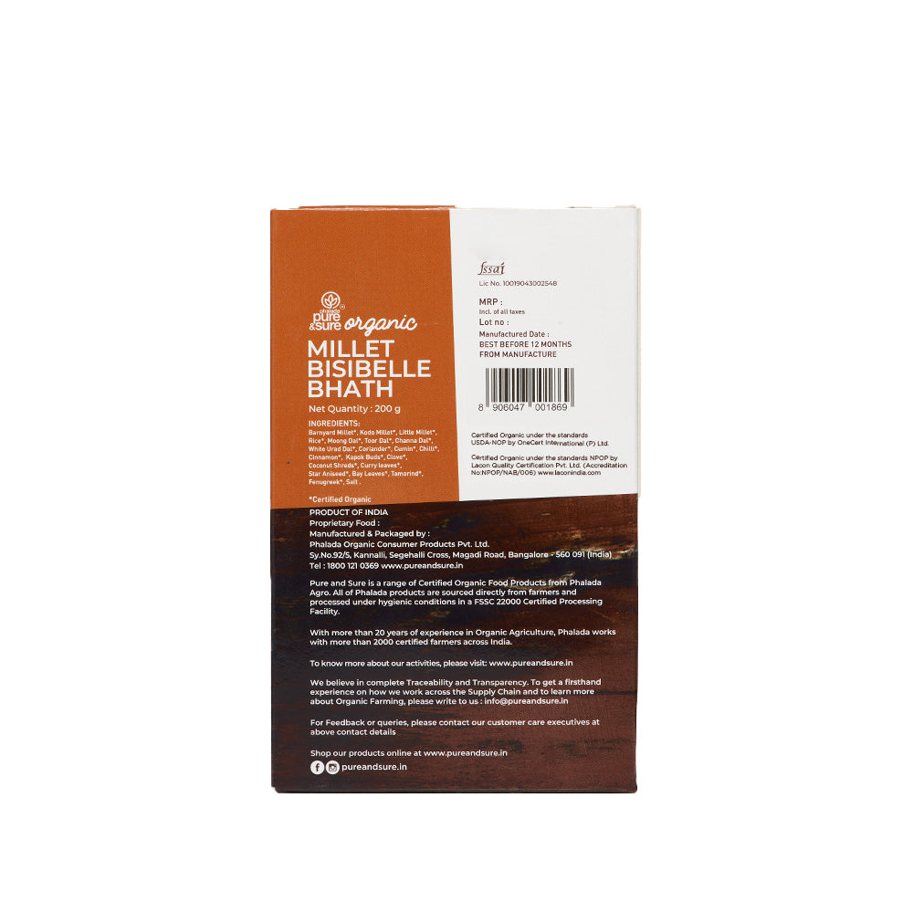 Organic Millet Bisi Bele Bath (200g)