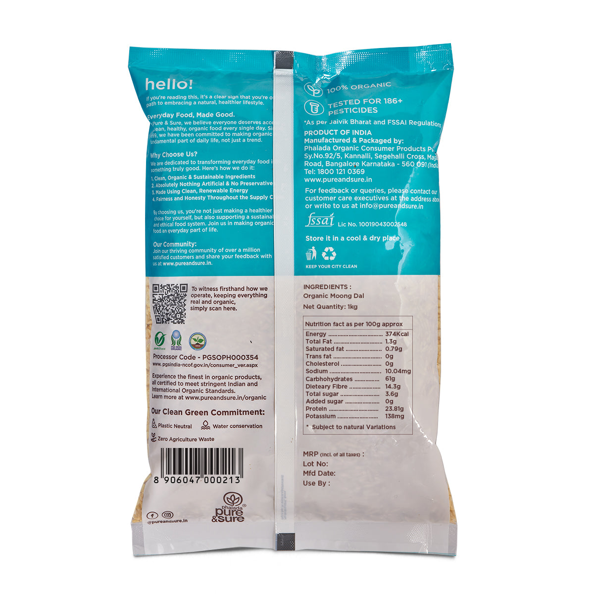 Moong Dal 1kg Front