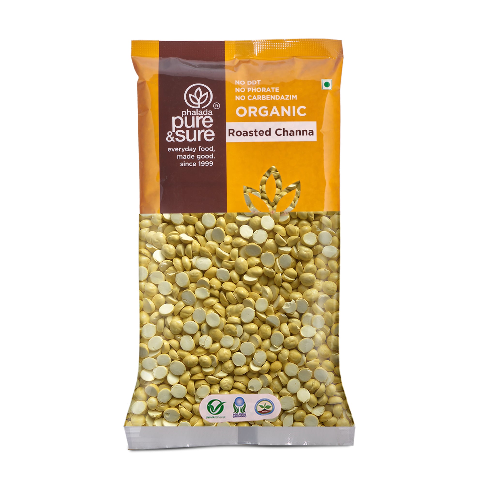 Phalada Pure and Sure Organic roasted channa front
