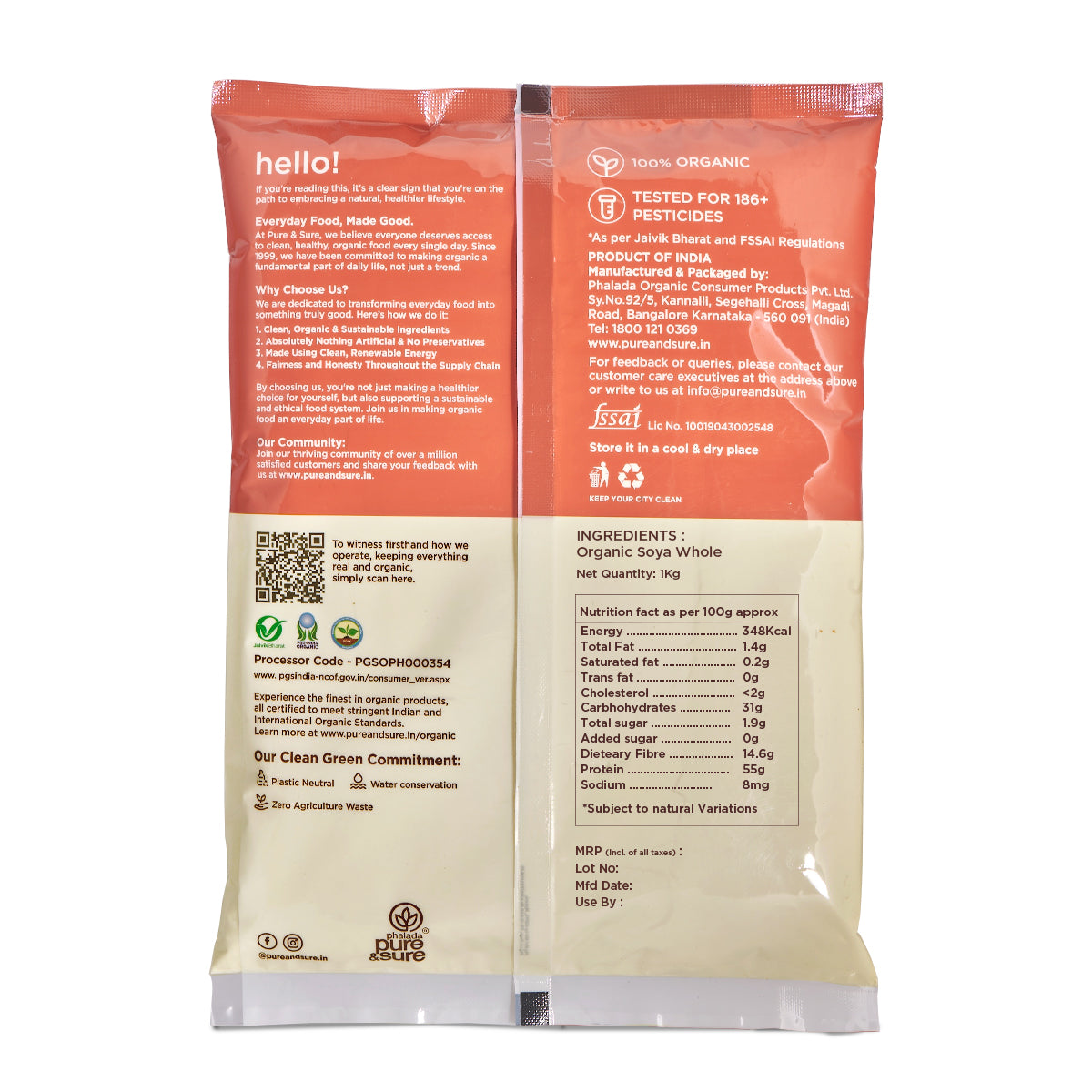 Soya Flour 1kg back
