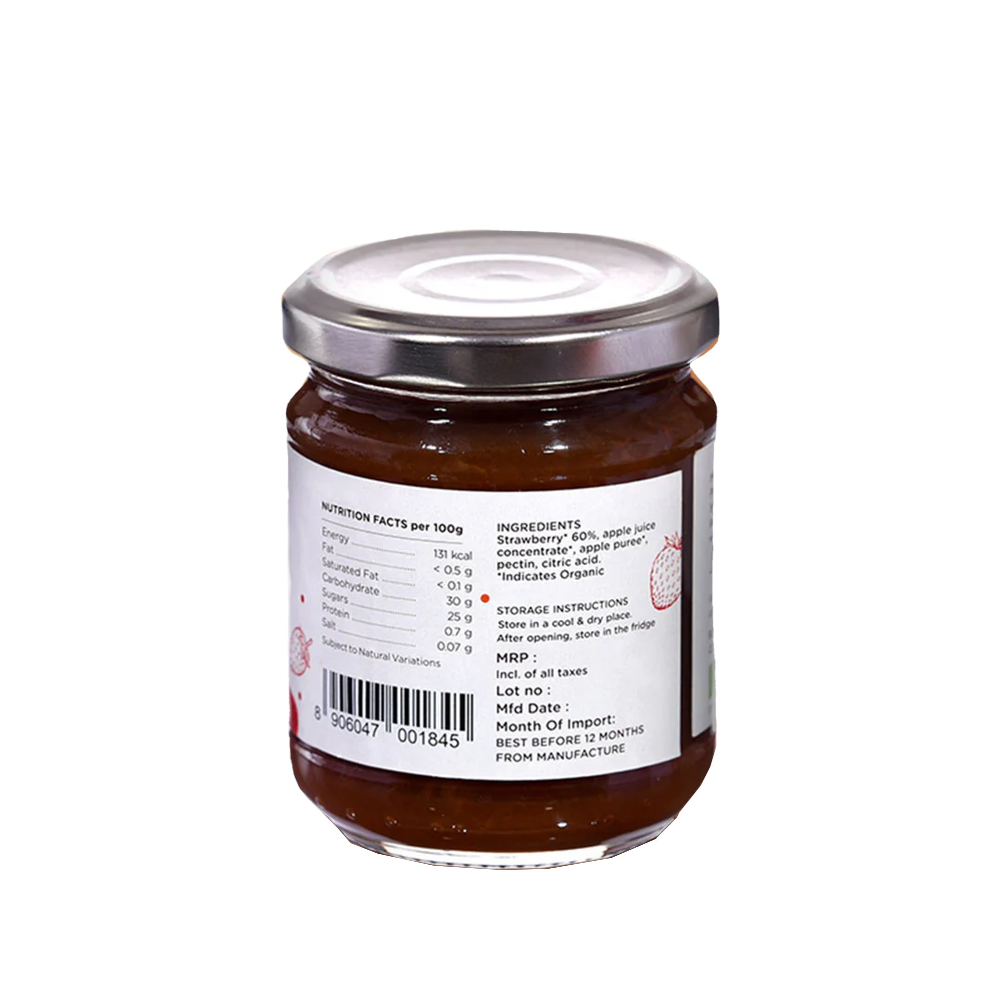 Organic Strawberry Jam (210g)