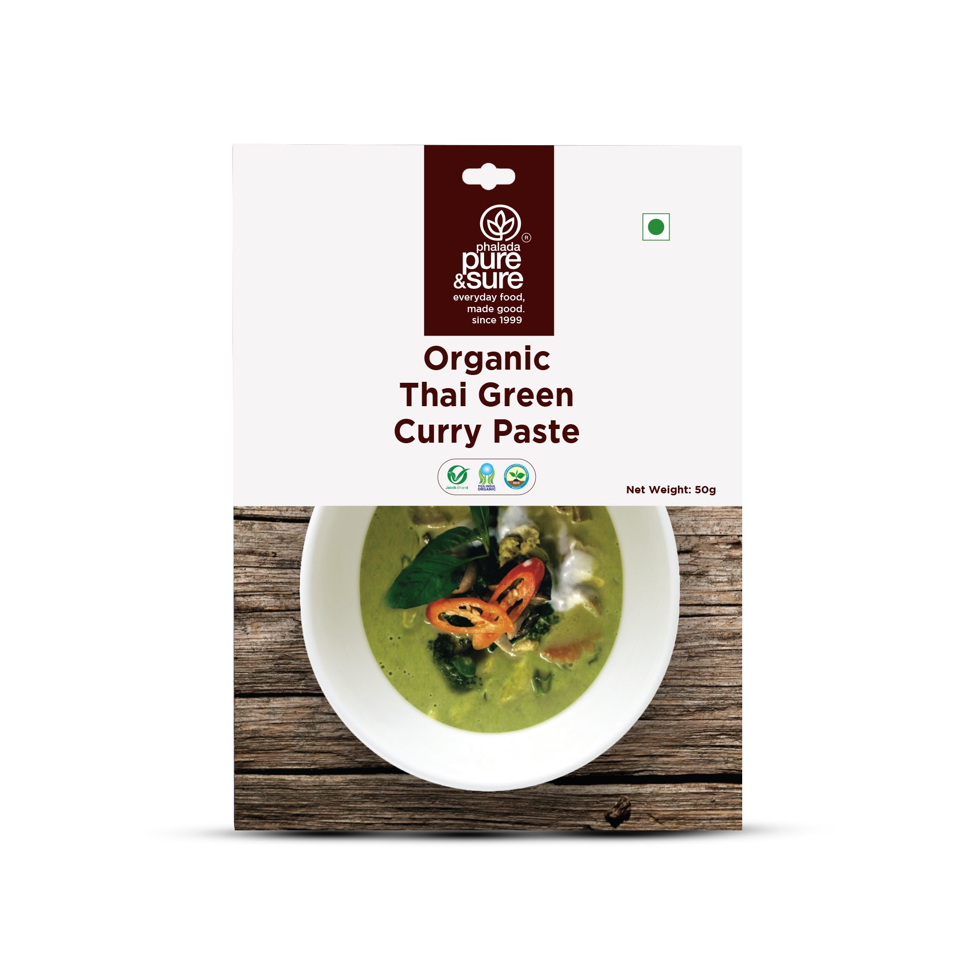 Phalada Pure and sure- Organic Thai Green Curry Paste