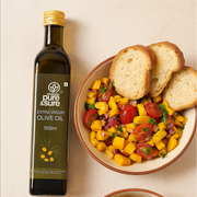 Mango Salsa Bruschetta Recipe with Organic Olive Oil | Healthy Appetizer