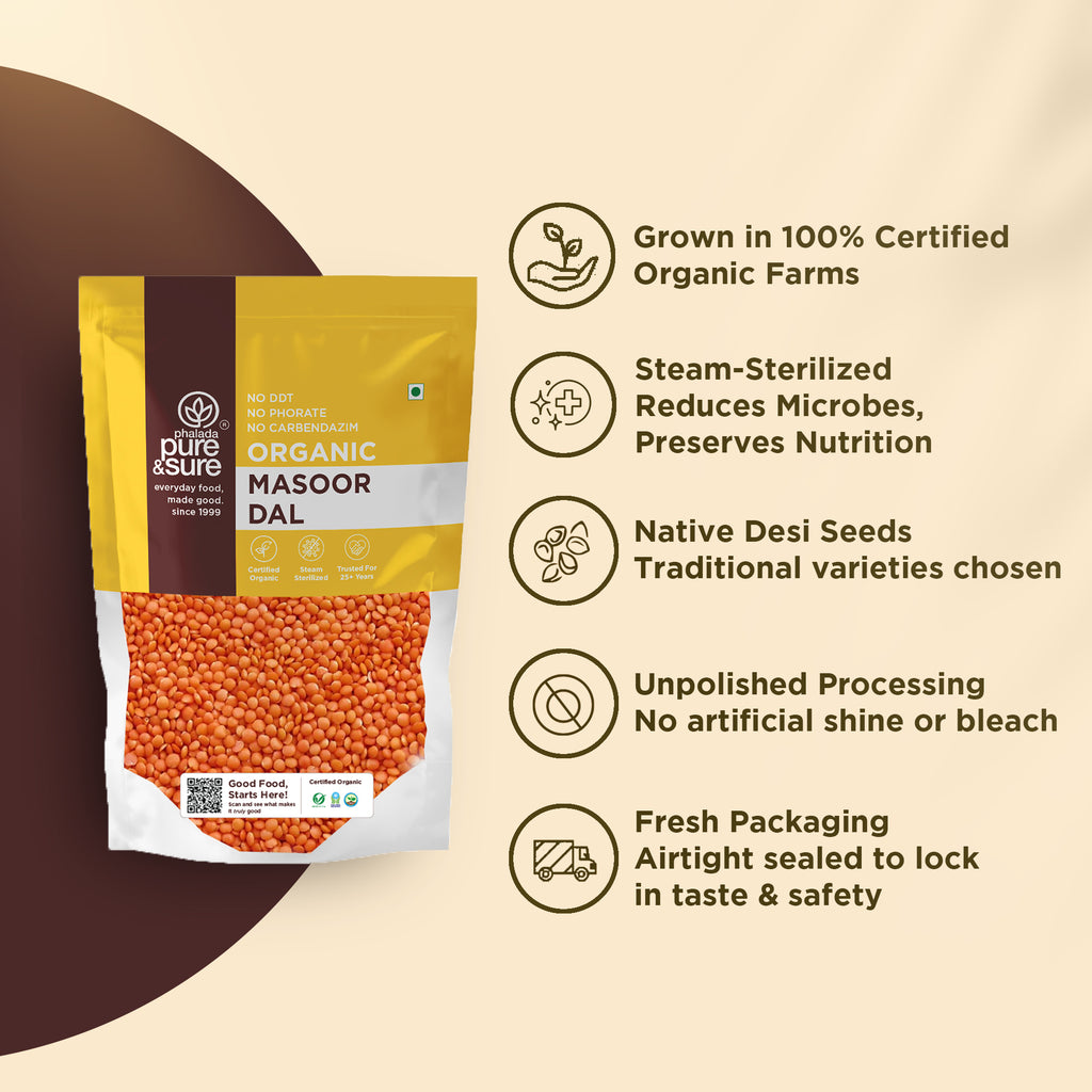 Organic Masoor Dal-500Gms 3