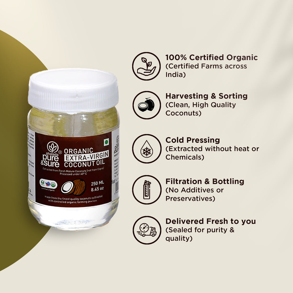 Organic Extra Virgin Coconut Oil-250ML 3