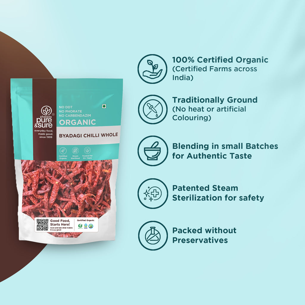 Organic Byadagi Chilly Whole-100Gms 3