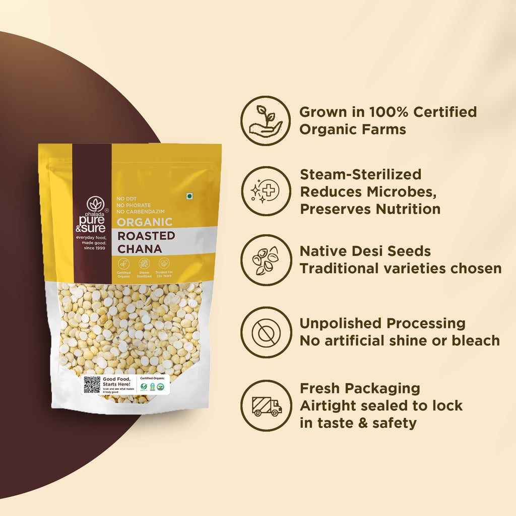 Organic Roasted Channa-500Gms 3