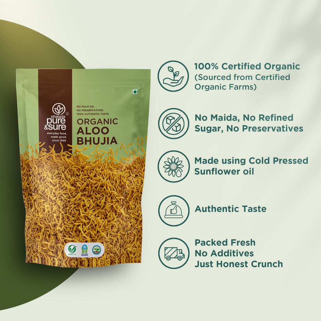 Organic Aloo Bhujia-120Gms 3