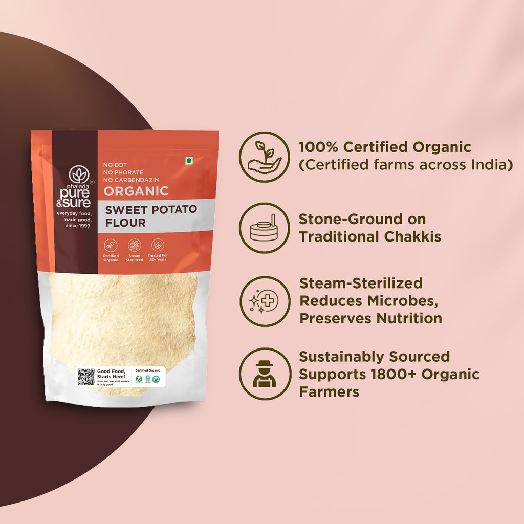 Organic Sweet Potato Flour 500Gms 4