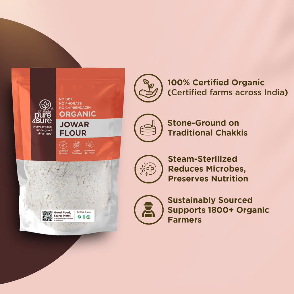 Organic Jowar Flour-500Gms 3