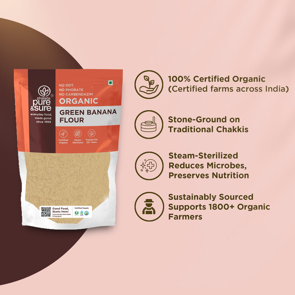 Organic Green Banana Flour 500Gms 3