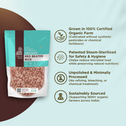 Organic Red Beaten Rice / Poha