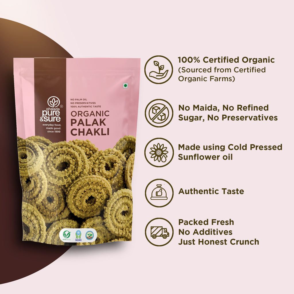 Organic Palak Chakli-120Gms 3