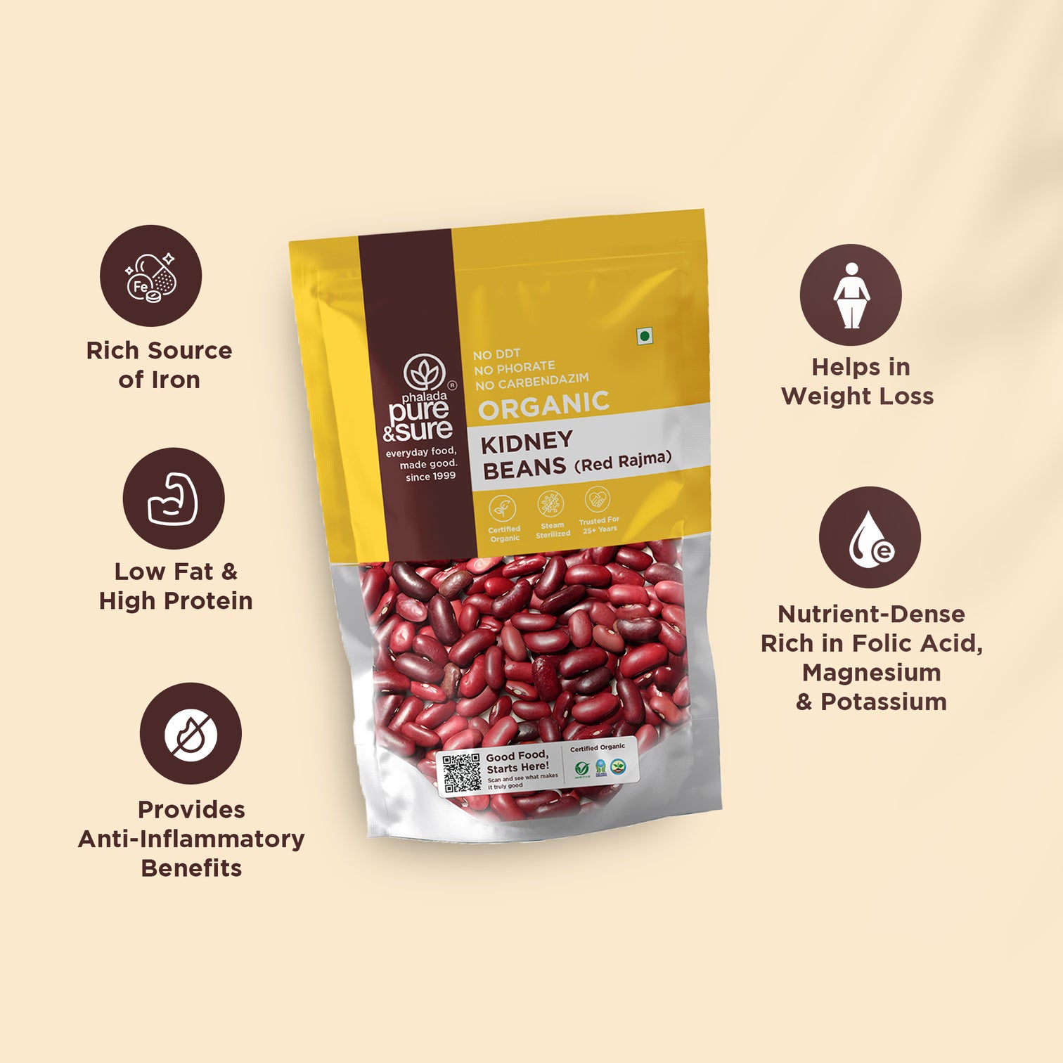 Organic Kidney Beans-500Gms 3