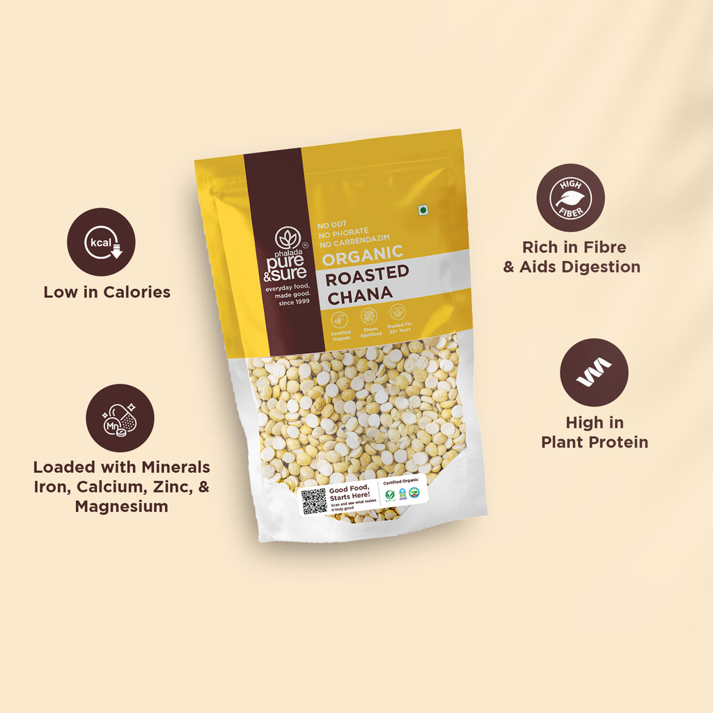 Organic Roasted Channa-500Gms 4