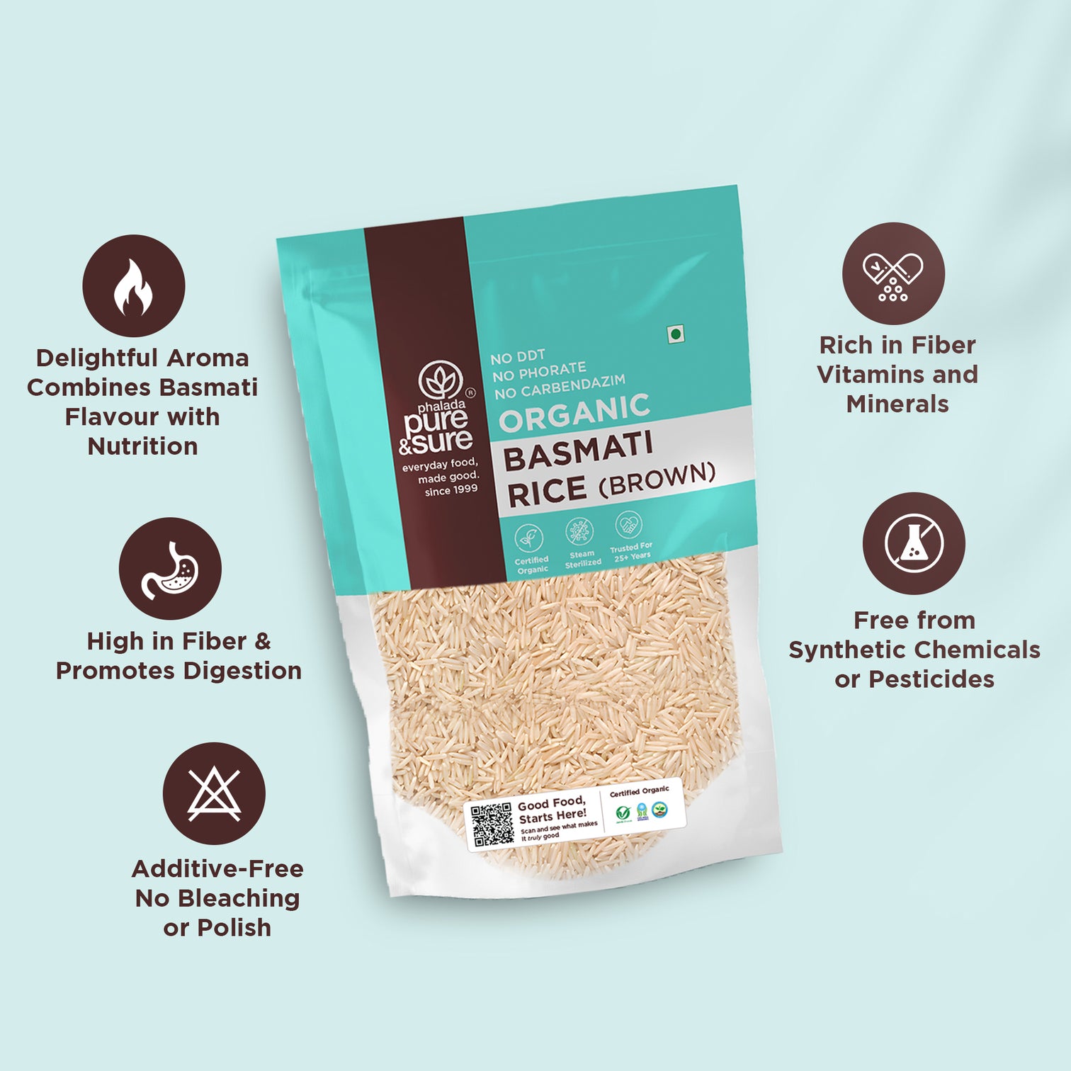 Organic Basmati Rice - Brown-1kg 4