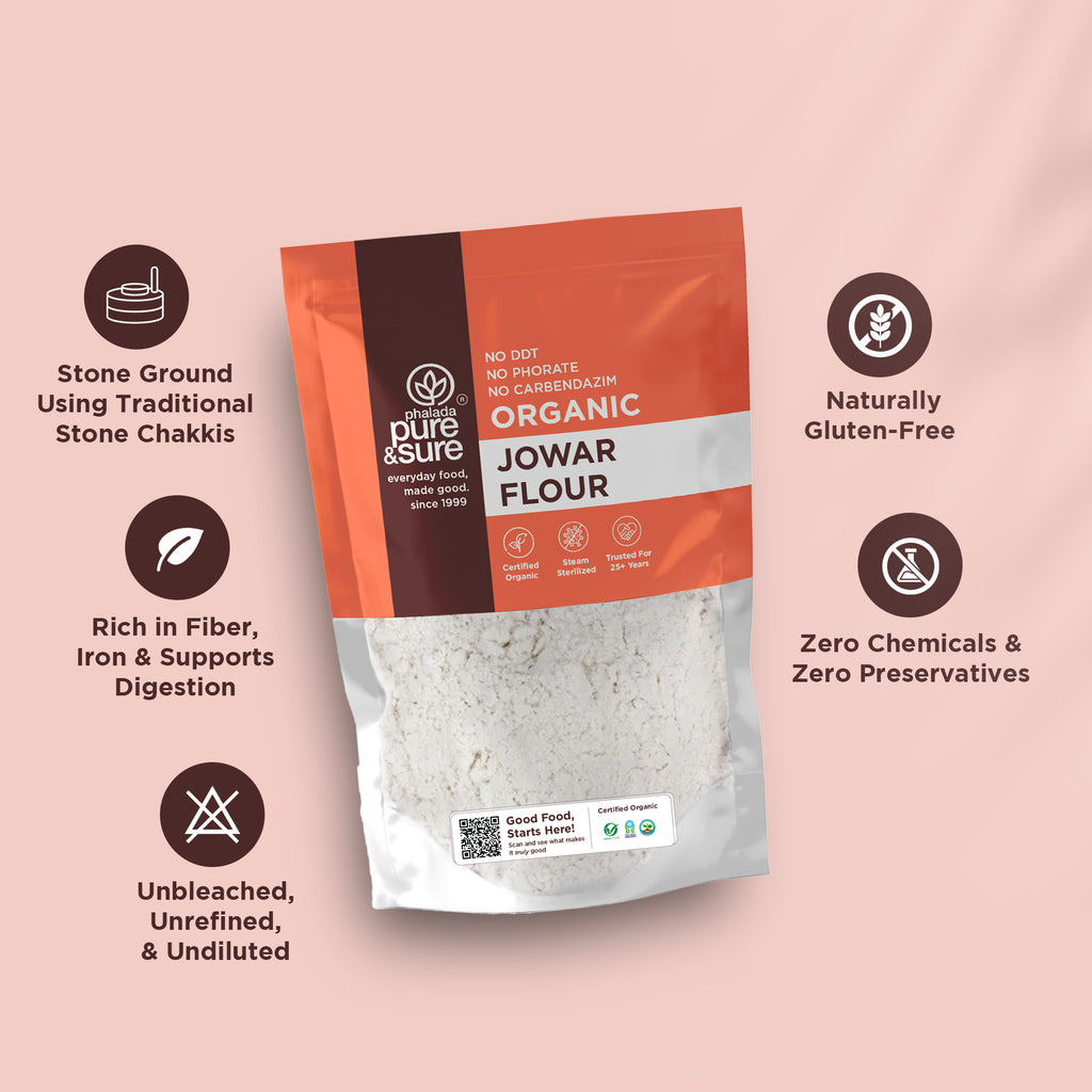 Organic Jowar Flour-500Gms 4
