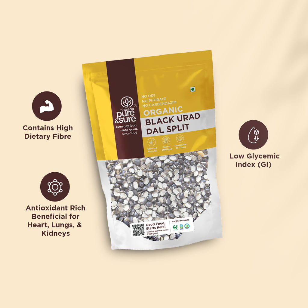 Organic Black Urad Dal Split-500Gms 4