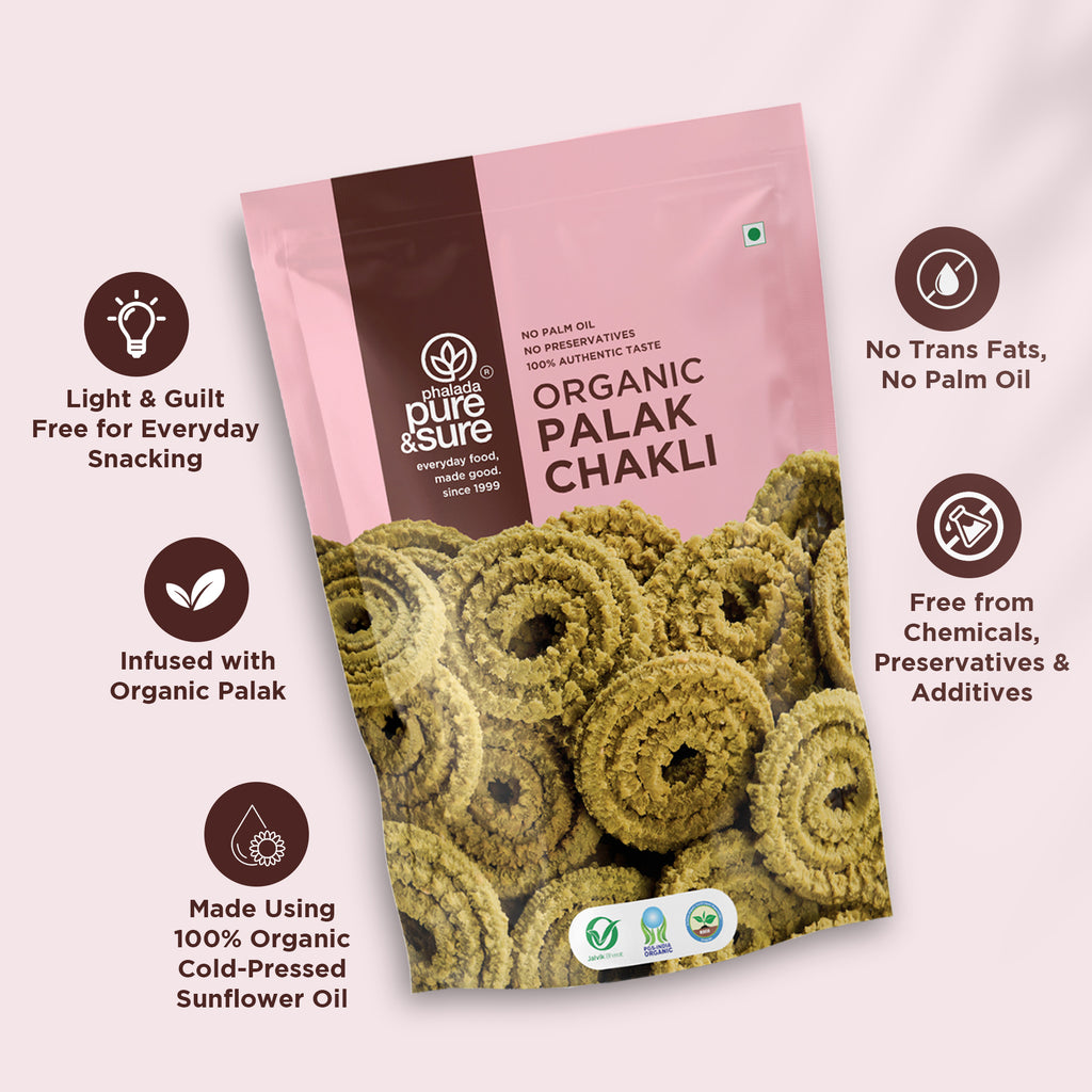 Organic Palak Chakli-120Gms 4