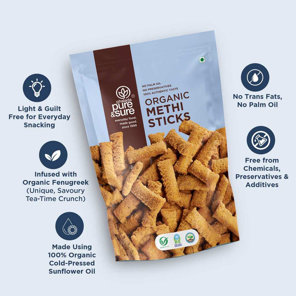 Organic Methi Sticks 120Gms 4