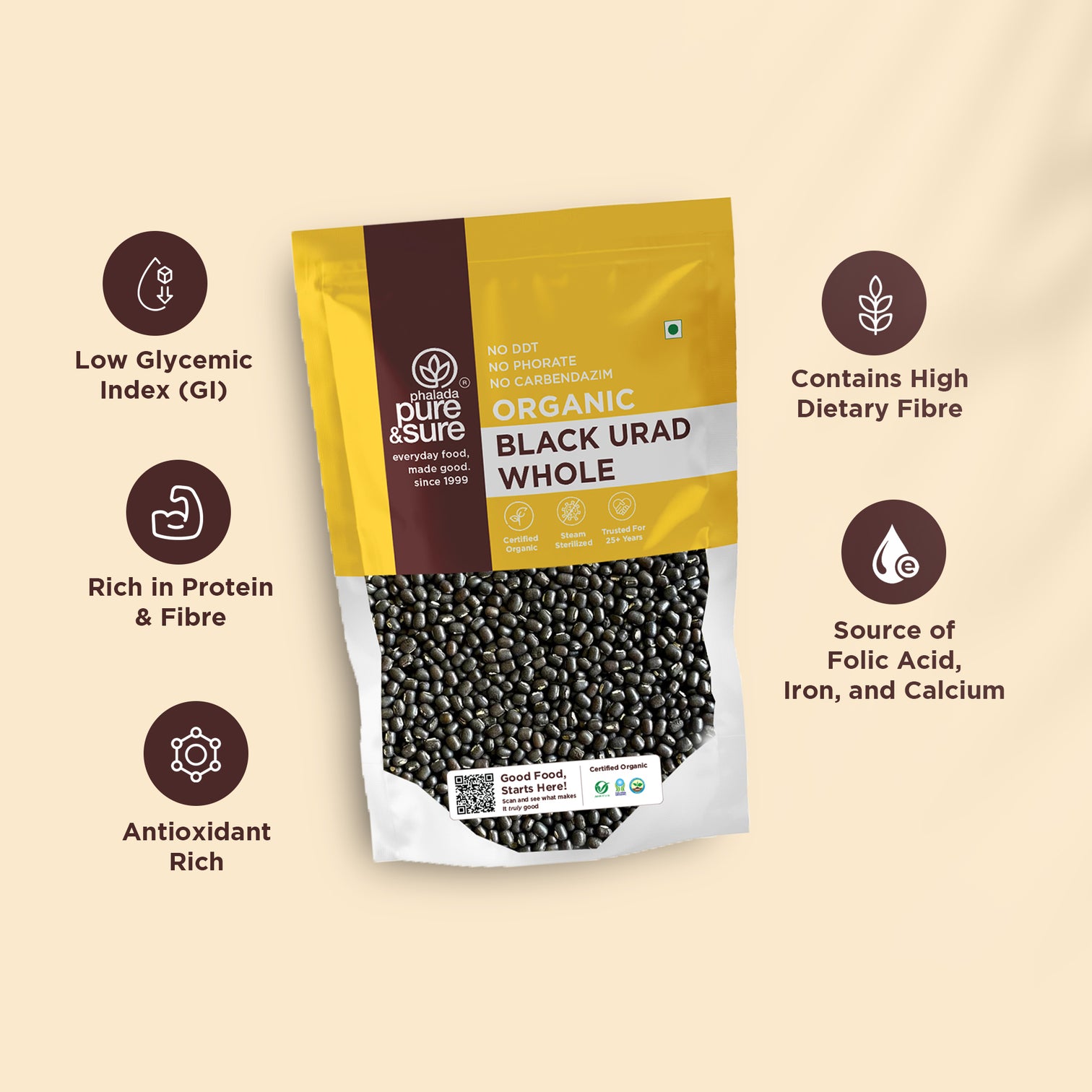 Organic Black Urad Whole-500Gms 4