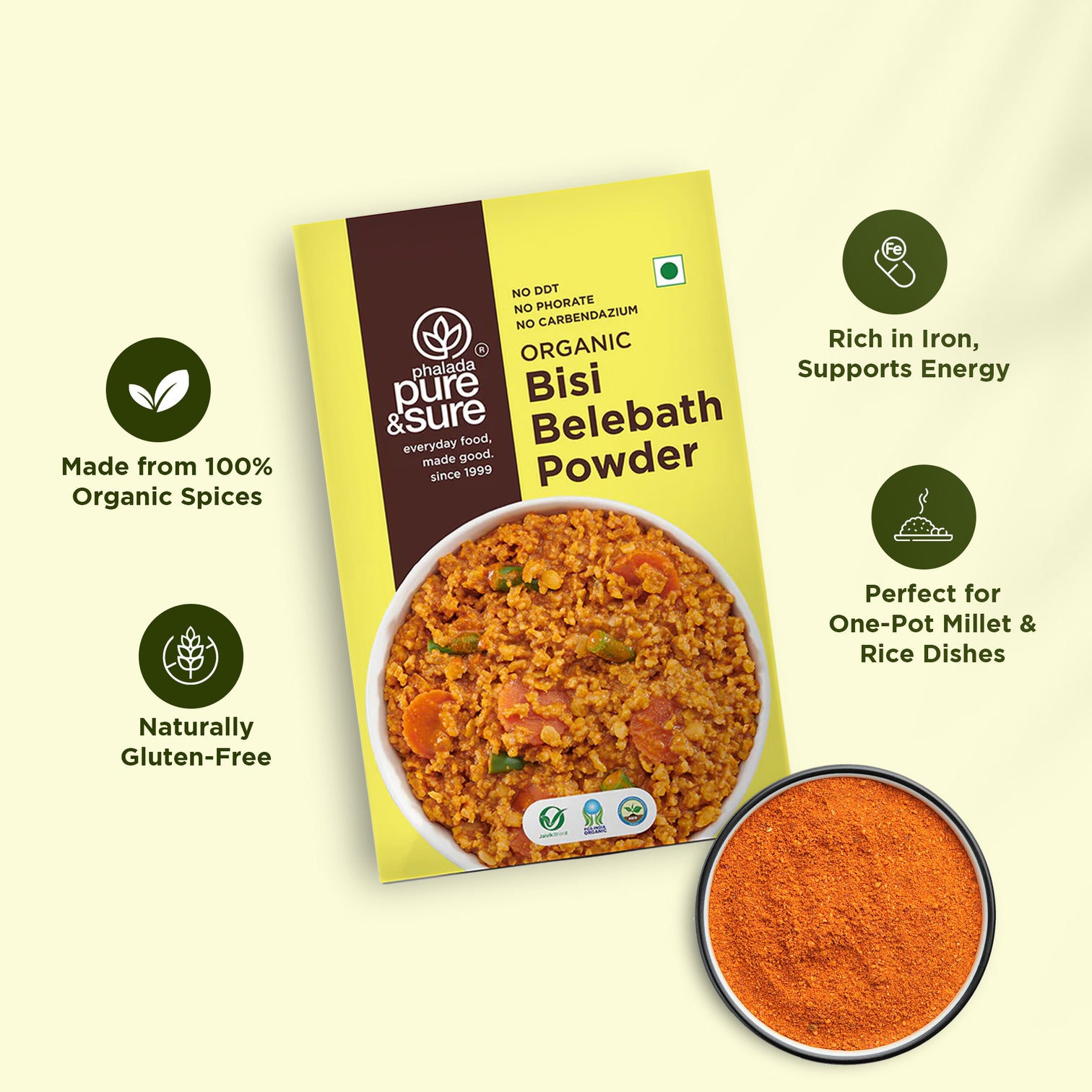 Organic Bisi Belebath Powder-100Gms 4