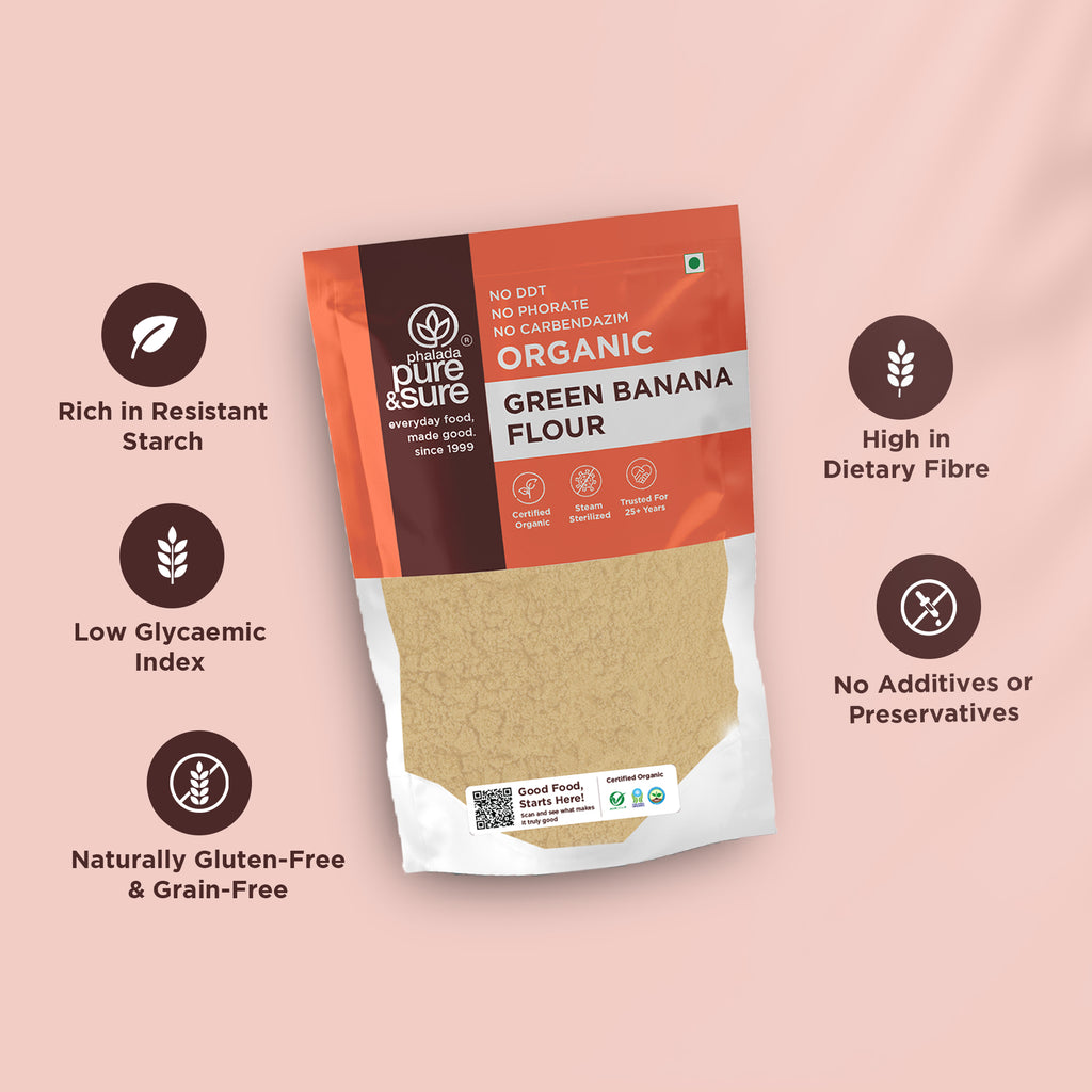 Organic Green Banana Flour 500Gms 4
