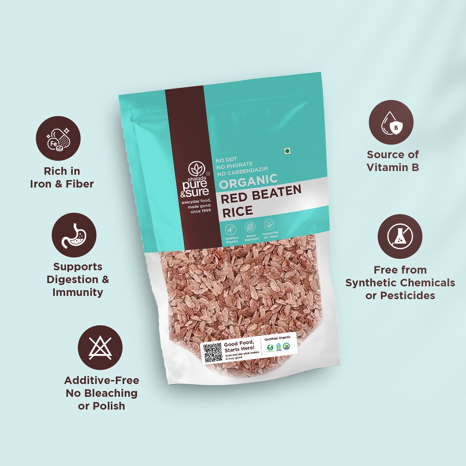 Organic Red Beaten Rice-500Gms 4