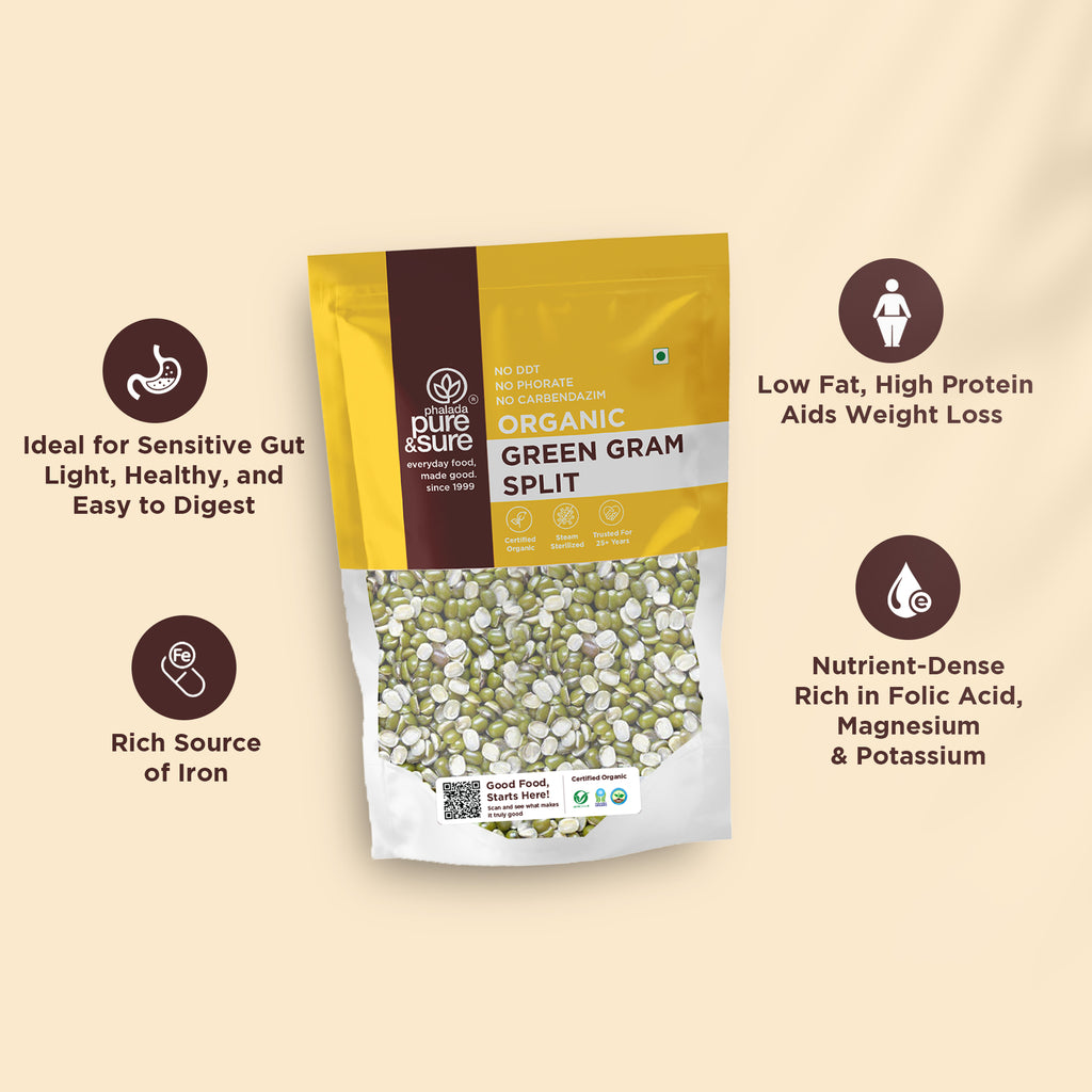 Organic Green Gram SPLIT-500Gms 4