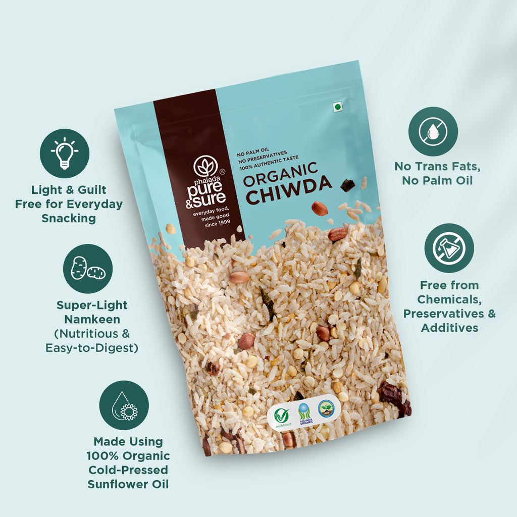 Organic Sweet & Salt Chiwda 100Gms 4