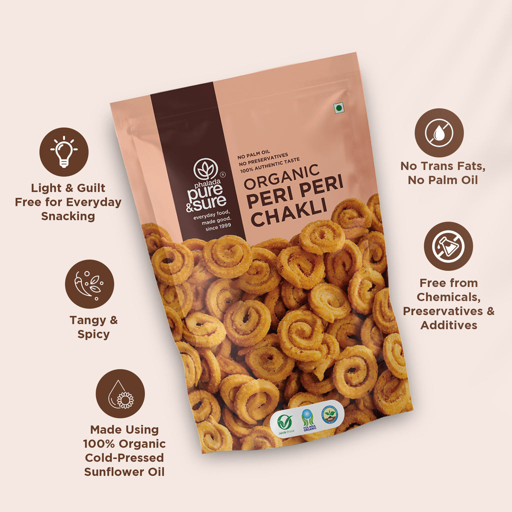 Organic Peri Peri Chakli - 150gms 4