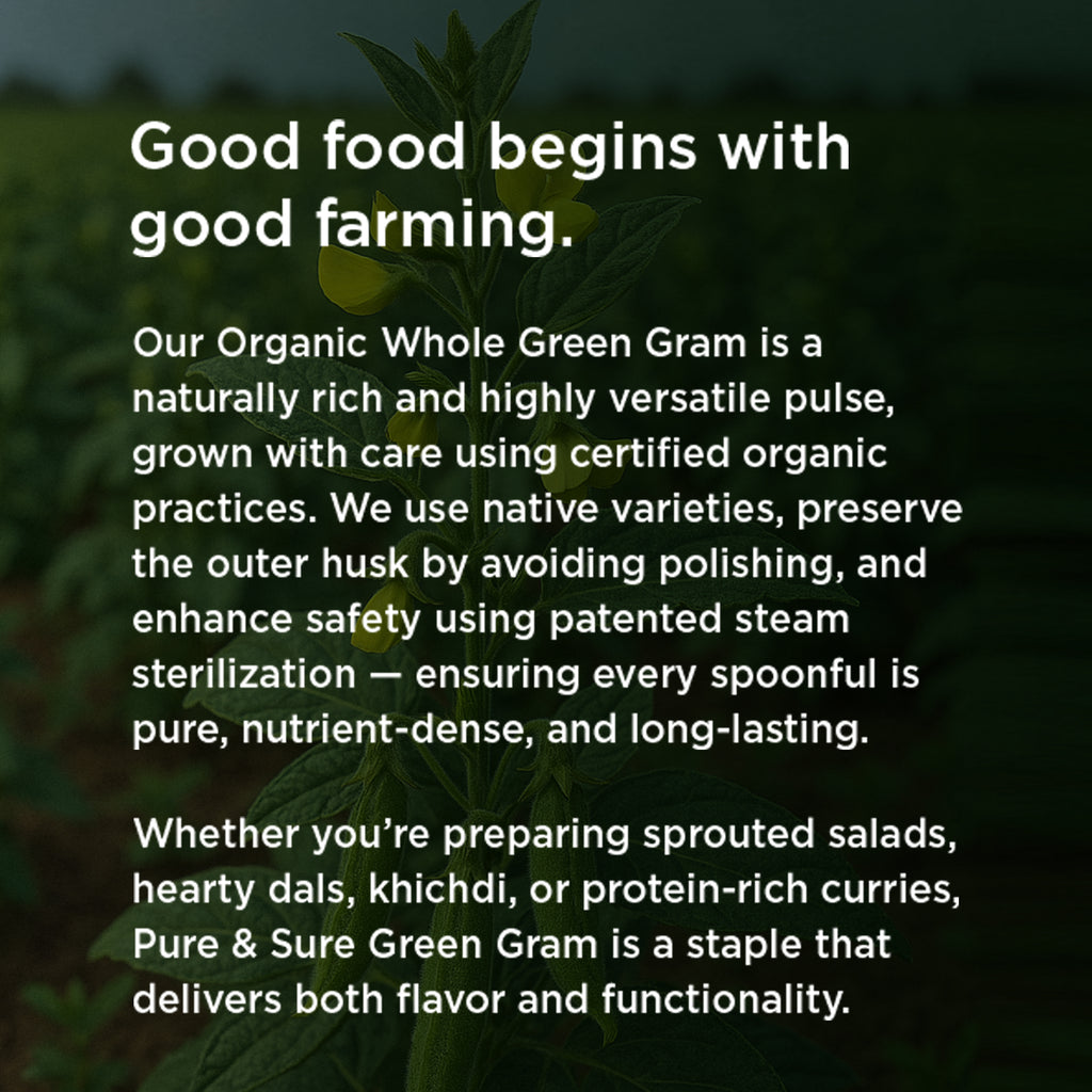 Organic Green Gram Whole-500Gms 6