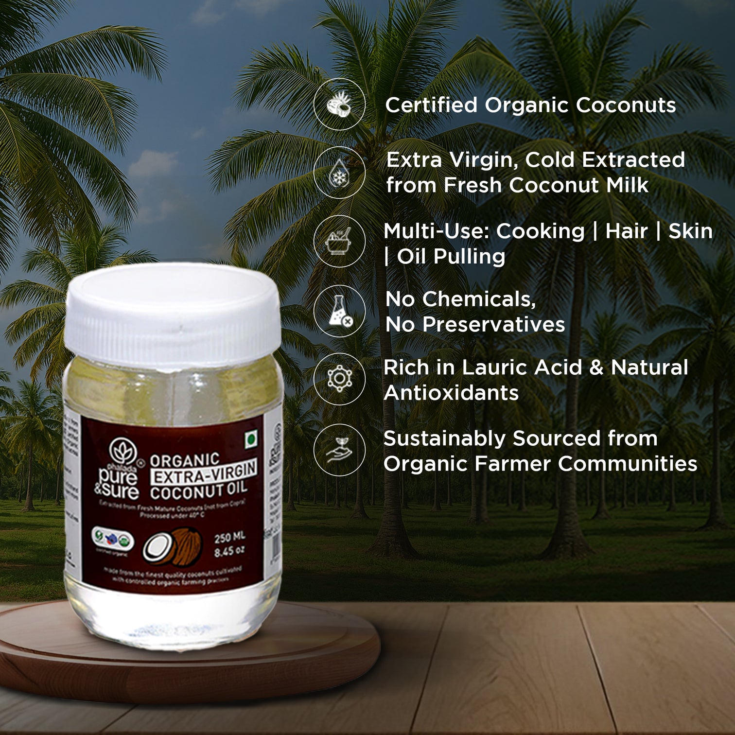 Organic Extra Virgin Coconut Oil-250ML 5