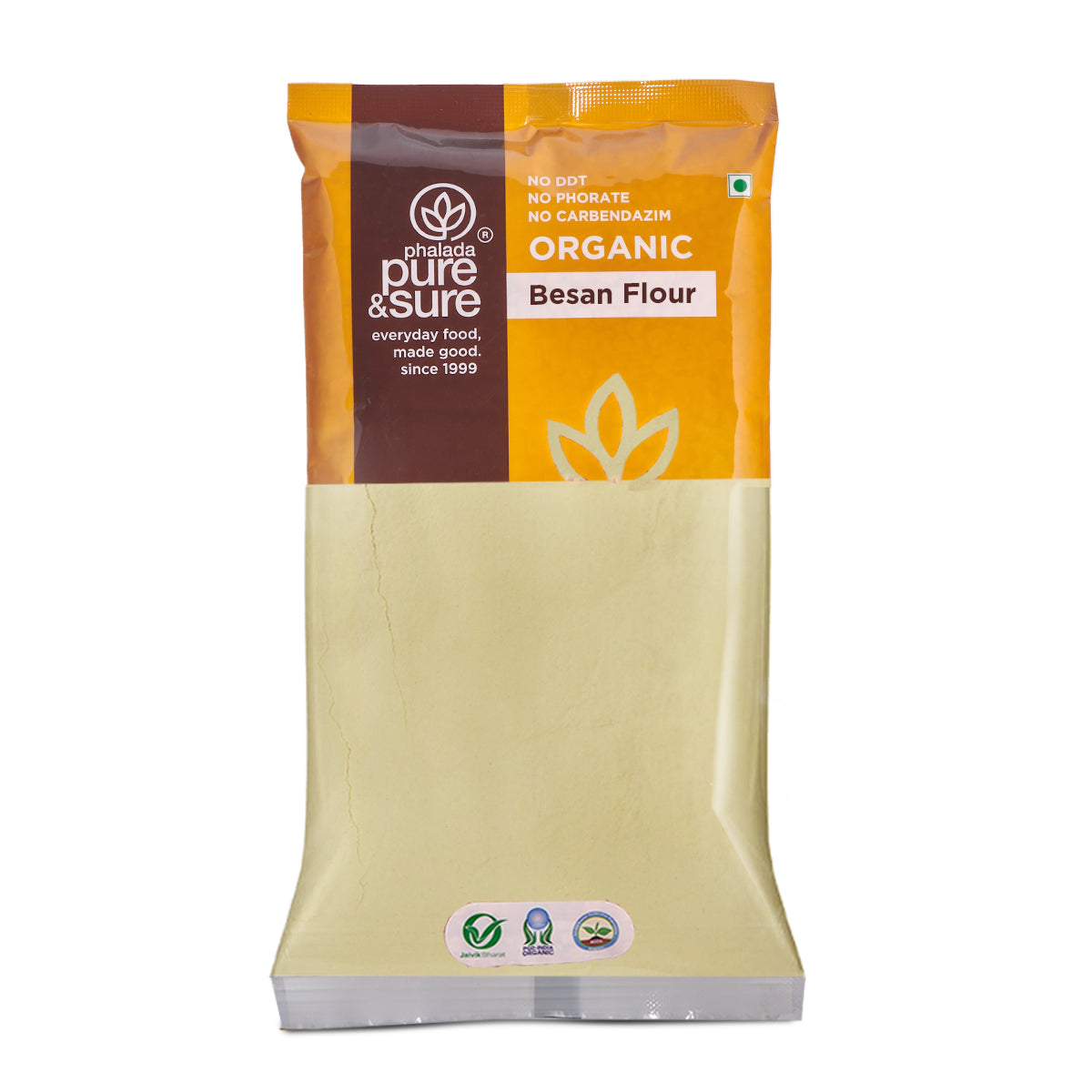 Phalada Pure and sure-Organic  Besan Flour 500g front