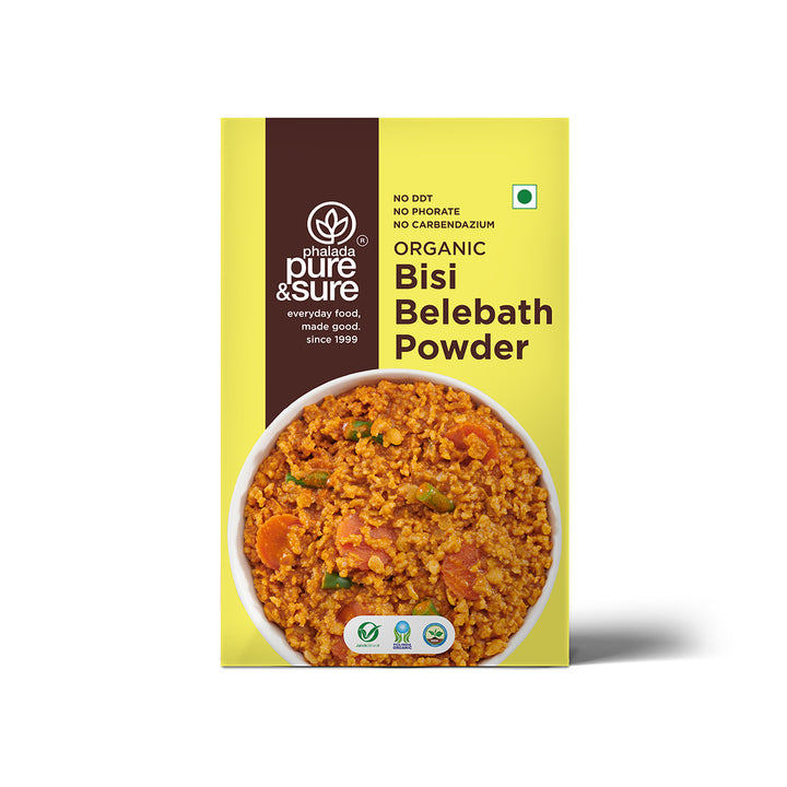 Phalada Pure and Sure Organic Bisi bele Bath powder Front