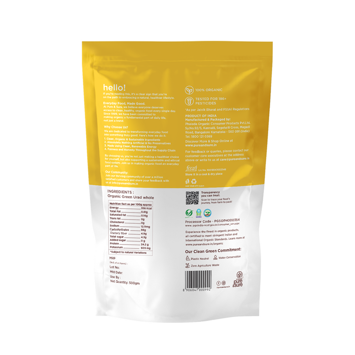 Organic Black Urad Whole