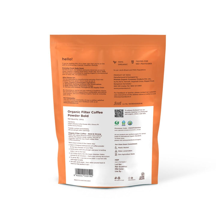 Filter Coffee Powder Bold Back