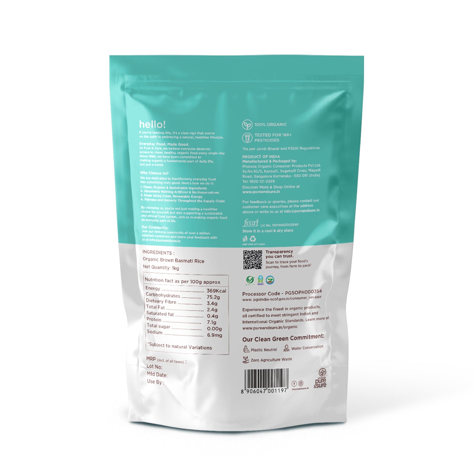 Organic Basmati Rice - Brown-1kg 2