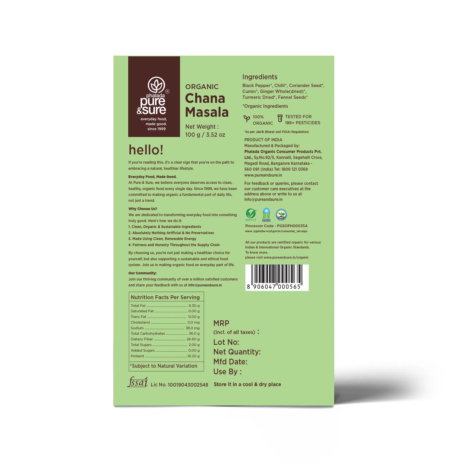 Organic Chana Masala-100Gms 2