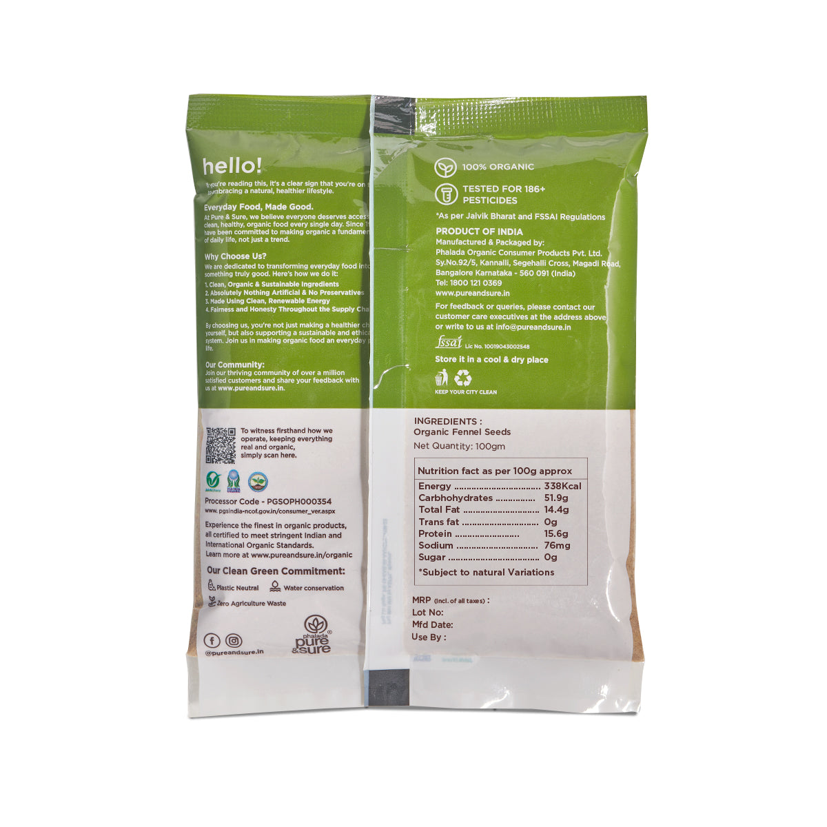 Organic Fennel Seeds-100Gms 2