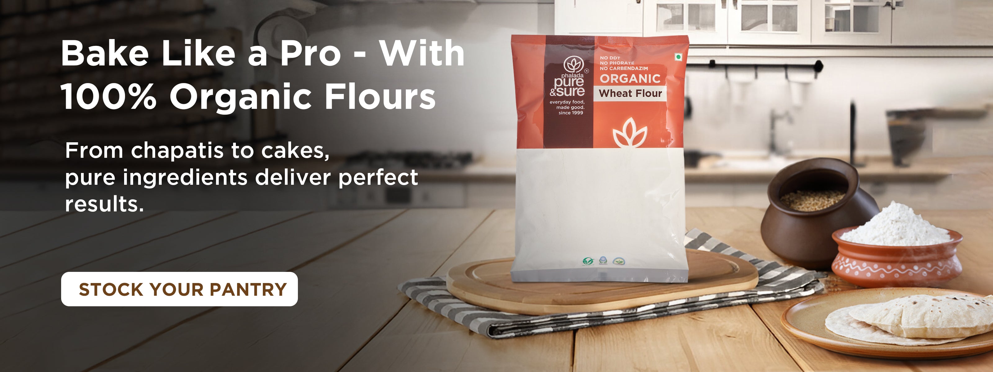 Bake Like a pro with 100% Organic Atta Flours 