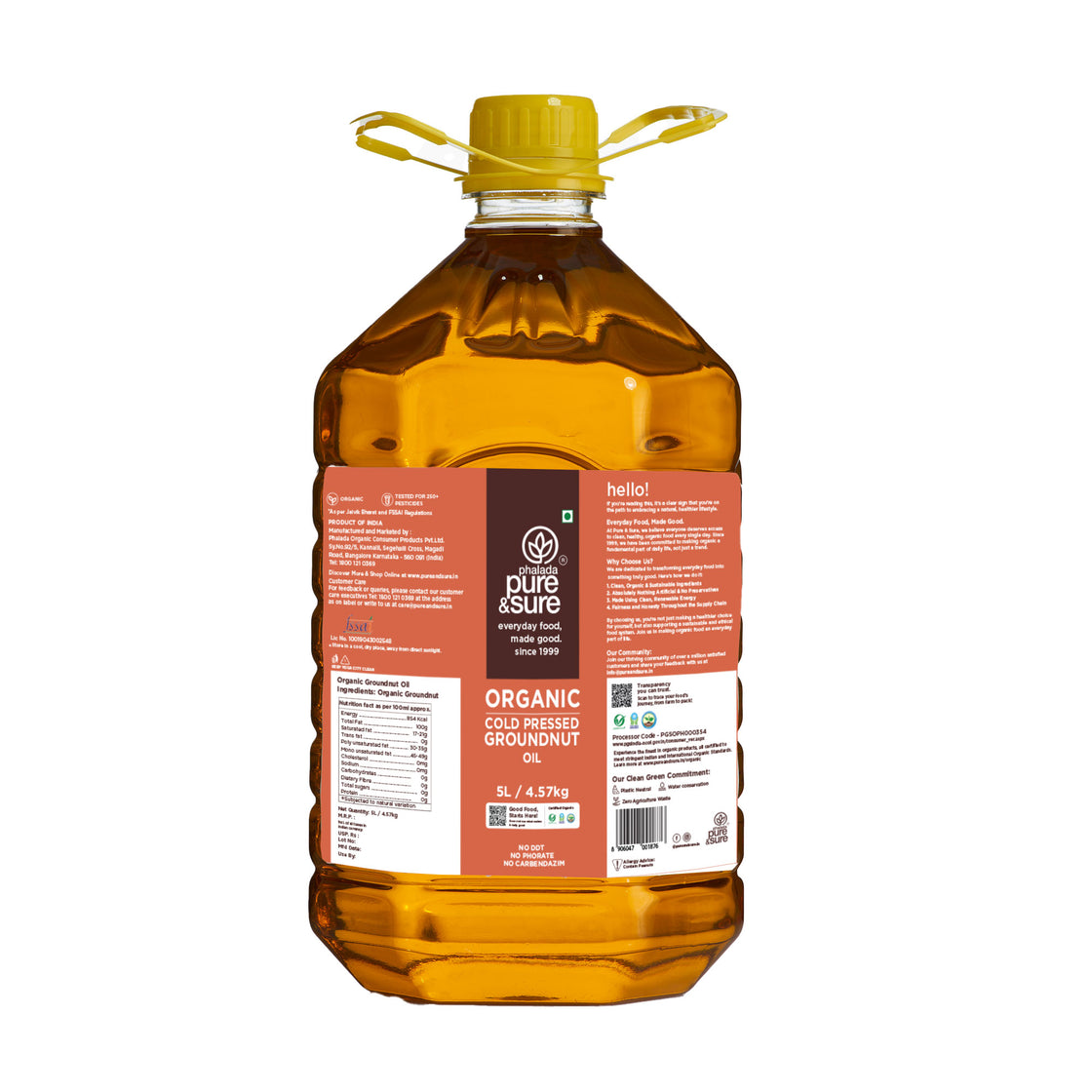 Organic Groundnut Oil-5 Ltr