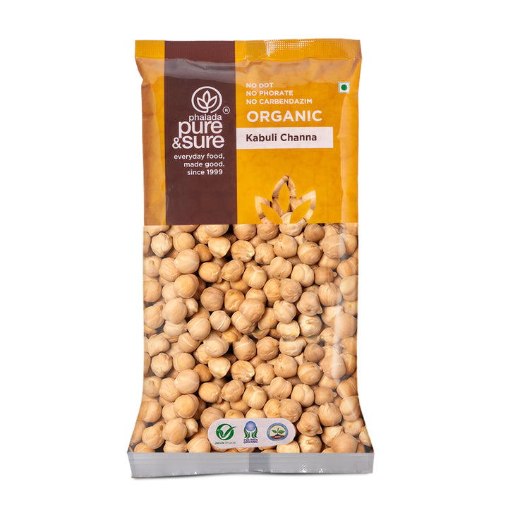 Phalada Pure and Sure Organic kabuli channa dal front
