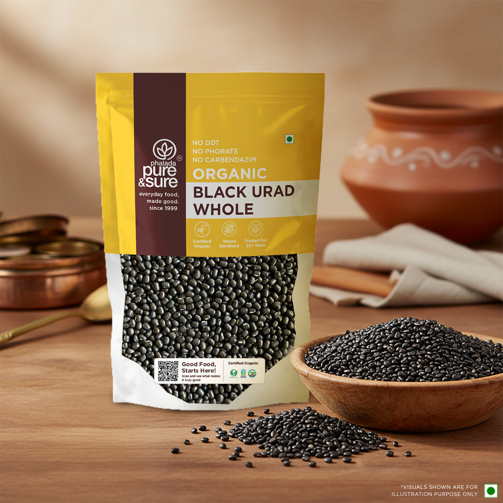 Organic Black Urad Whole-500Gms 9