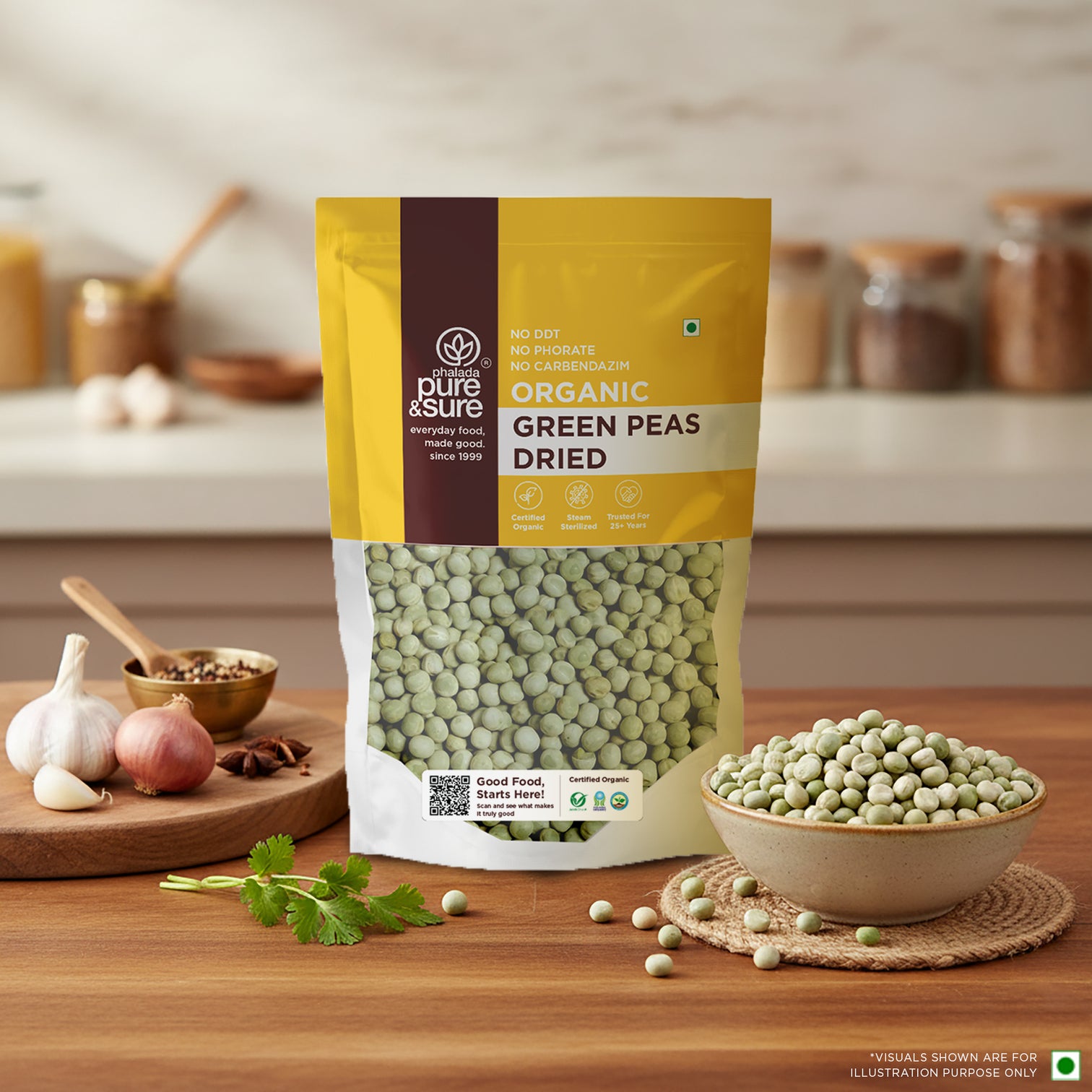 Organic Green Peas Dried-500Gms 6