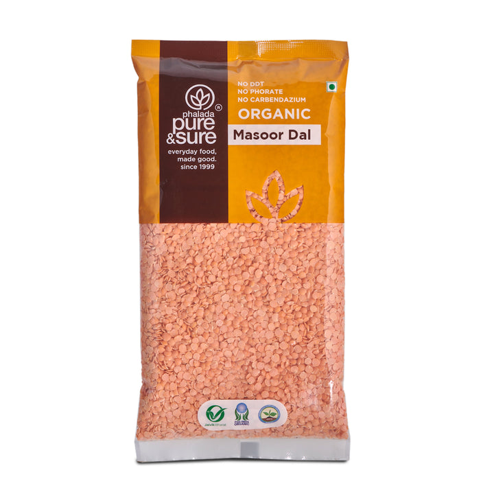 Phalada Pure and Sure Organic Masoor dal Front