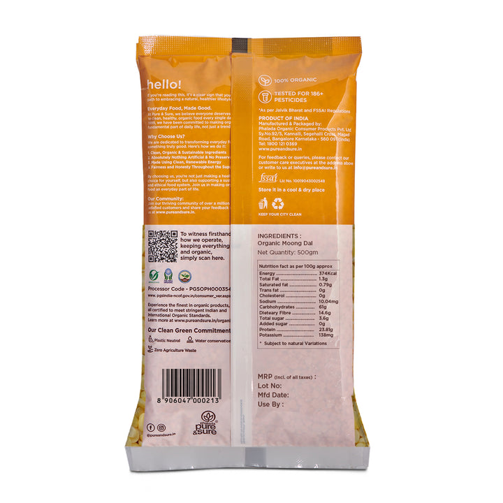 Moong Dal 500g Back