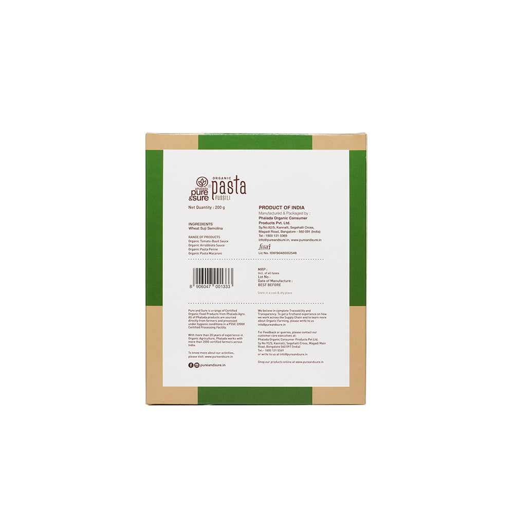 Organic Pasta Fusilli-200Gms 3