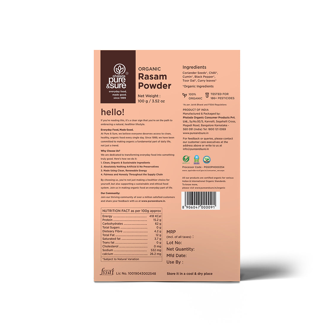 Organic Rasam Powder-100Gms 2